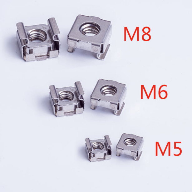 M5 M6 M8 Square Stainless Steel Cage Nuts Galvanized Automotive Cage Nuts
