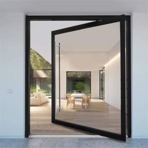 China Ultra Clear Insulated Aluminum Glass Partitions For Spring Pivot Door factory