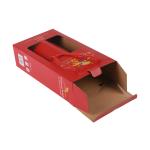 Wholesale Custom Corrugated Cardboard 2 Wine Bottle Shipping Boxes Wine Gift Box