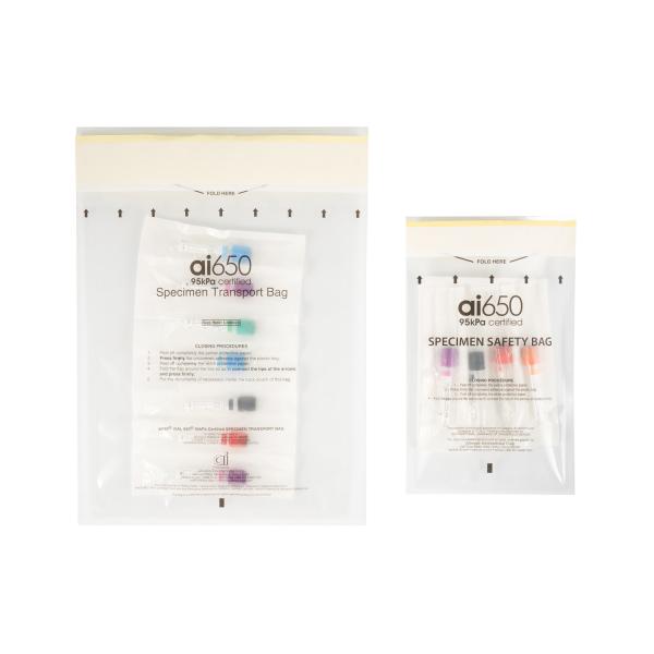 AIC 95kpa Hot Selling Self Sealing Lab Zipper Bio Hazard Biohazard Specimen