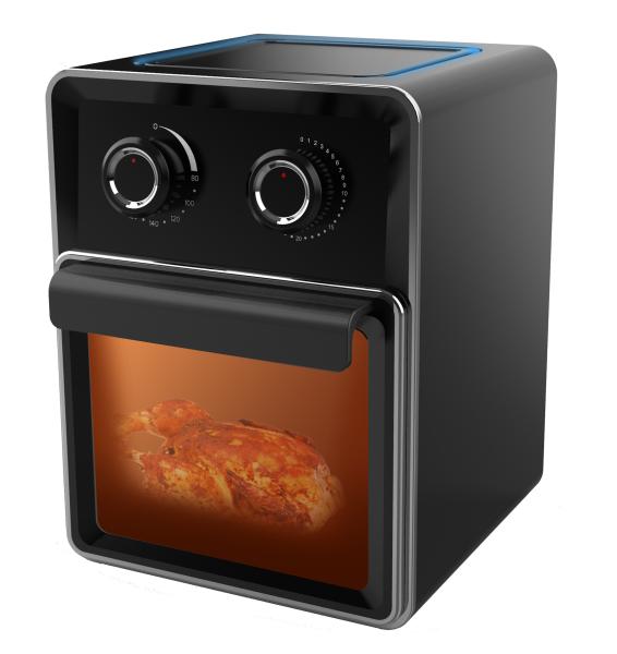 Black 11L Hot Air Fryer Oven , Digital Air Fryer Oven With Big LCD Digital