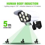 Solar Light Motion Sensor Security Dummy Camera Wireless Outdoor Flood Light