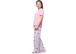 Fancy Womens Summer Nightwear Ladies Viscose Knit Long PANT With Chest Pocket