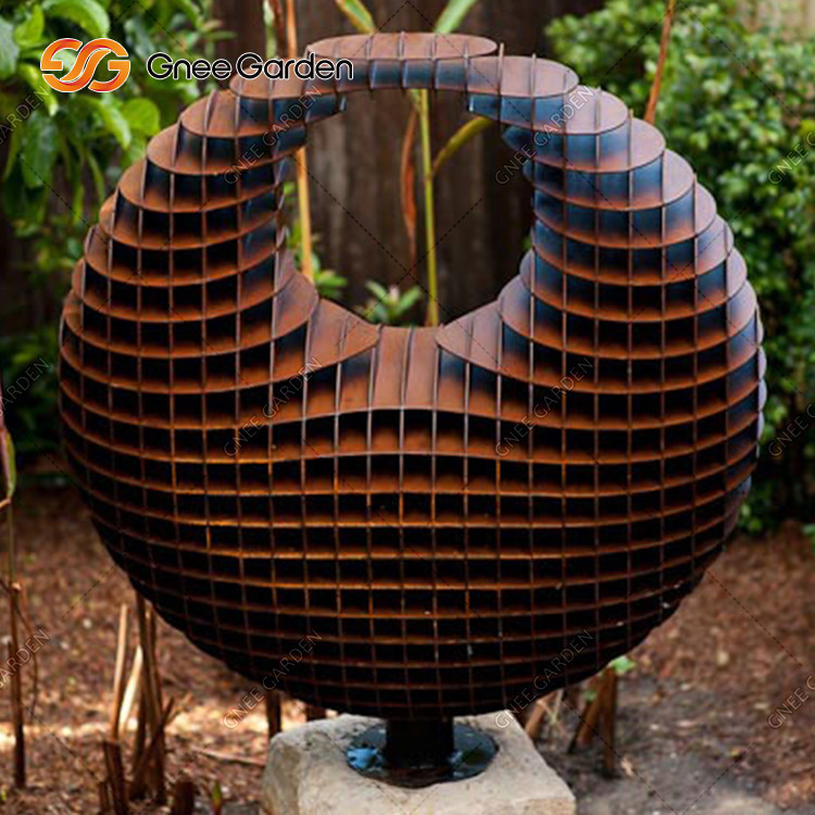 Large Size Outdoor Garden Decor Modern Abstract Corten Steel Sculpture