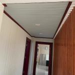 Linear G Strip Ceiling Aluminium Strip 300mm Width Wooden Grain Coating
