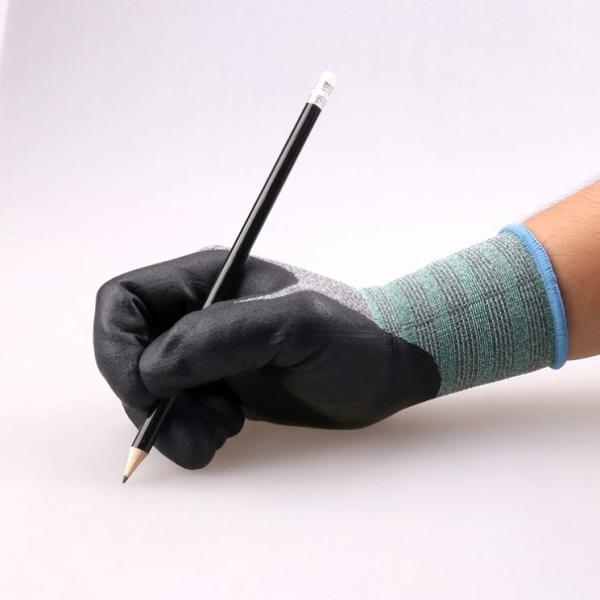 Industrial production line homework hand safety protection PU palmprint knitted