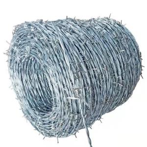 China 300 Meters Barbed Wire Fencing Hot Dipped Powder Coated factory