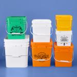 20Kg Plastic Square Shape Juice Bucket With Tap for Beverage Packaging
