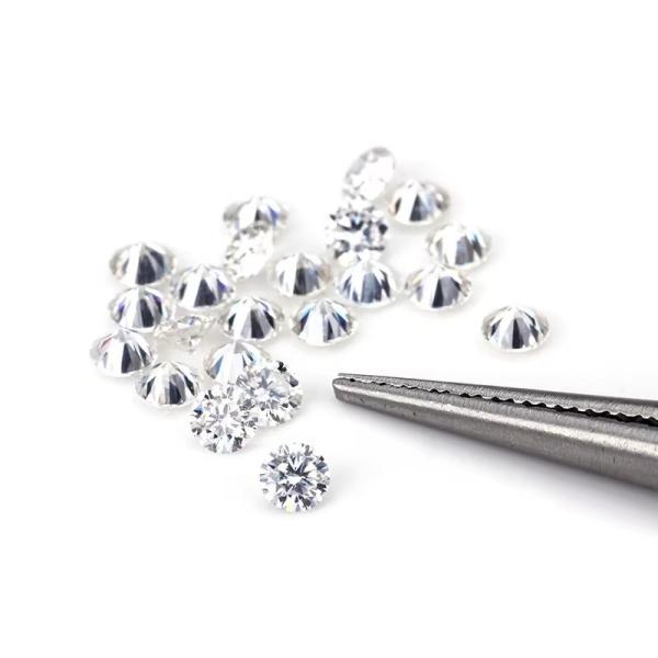 Wholesale Loose Small Moissanite Round Cut 0.8mm- 3mm White D Moissanite Diamond
