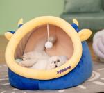 2-In-1 Round Cat House For Indoor Cats Clearance Cushioned Pillow