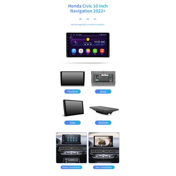 10 Inch For Honda Civic 2022+ 4G wifi Online music carplay Bluetooth Car Navigation