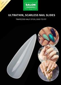 China Long Stiletto Nail Tips Full Cover Natural Color Fake Nails With Box For Nail Salons factory