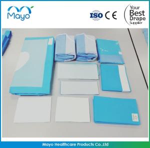 China 30GSM 50GSM Hip Drape Pack Sterile Fenestrated Drape Operation Use factory