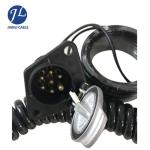 Male To Female Rear View Camera Cable 7 Pin Din Connector Spiral Trailer Cable
