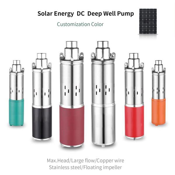 China durable cheap 24v 48v 72v dc mini irrigation solar powered water pump large flow factory