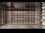 Opulent U-Shaped Stainless Steel Wine Cabinet Wine Display Cabinet For Home