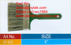 Natural pure bristle Chinese bristle synthetic mix shed fence wall paint brush wood handle plastic handle 5 inch WB-019