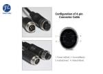 4 Copper Pin Connector Extension Aviation Cable With Waterproof Jacket