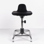 Production Line Ergonomic ESD Chairs Polyurethane Material , Anti Static Stool