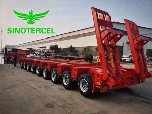 China Hydraulic Modular Semi Trailer Transport 3 Axles Carbon Steel factory