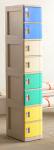 Yellow ABS Coin Collect Lockers , Anti UV Aging 8 Tier Lockers For Employee
