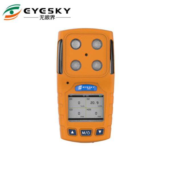 China 3.6V Lithium Battery CO H2S O2 CH4 Portable Multi Gas Detector factory