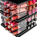 84 Holder Spinning Lipstick Tower , Rotating Acrylic Lipstick Display Stand