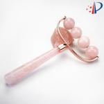 200g 175*110mm Rose Quartz Full Body Jade Roller Minimizes Swelling