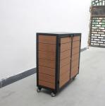 Durable Waterproof Recycling Outdoor Bins Steel HDPE Plastic Wood Material For