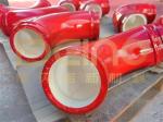 Metal Concrete Pump Pipe Red Double Wall Concrete Pump Elbow