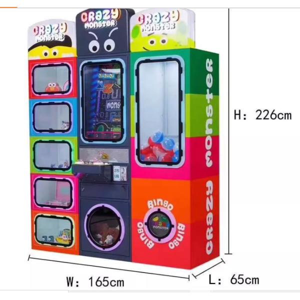 CRAZY BALL MONSTER claw gift coin operated grabber vending game machine