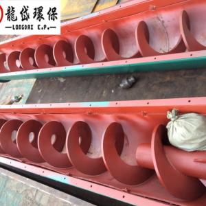 China Rotating Shaftless Screw Conveyor , 16r/min Horizontal Screw Conveyor factory