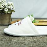 Unisex White Soft Washable Disposable Bathroom Slipper