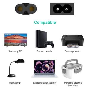 EU CEE 7/16 to C7 AC Power Cord 0.8M H05VV-F 0.75mm2 ROHS