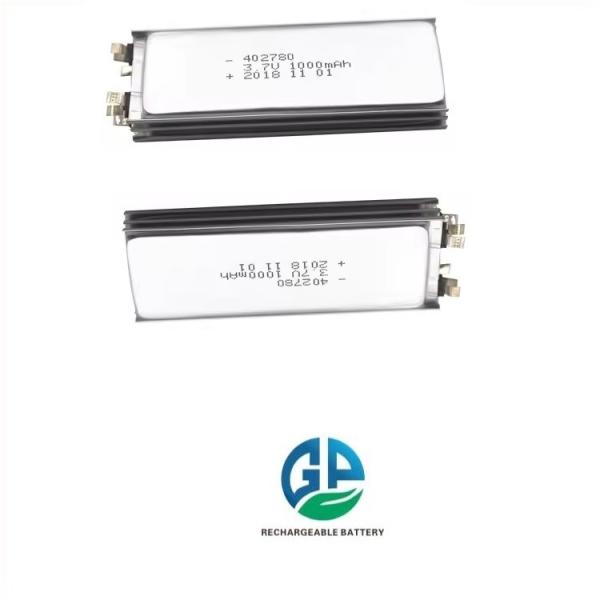 KC Certification 3.7v 1000mAh 402780 Small Lithium Polymer Battery Top Quality