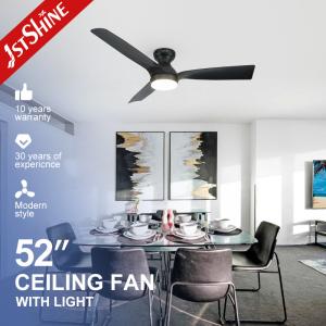 China 5 Speed Remote Control Decorative Ceiling Fan , Mdf Blades Black Plastic Ceiling Fan factory