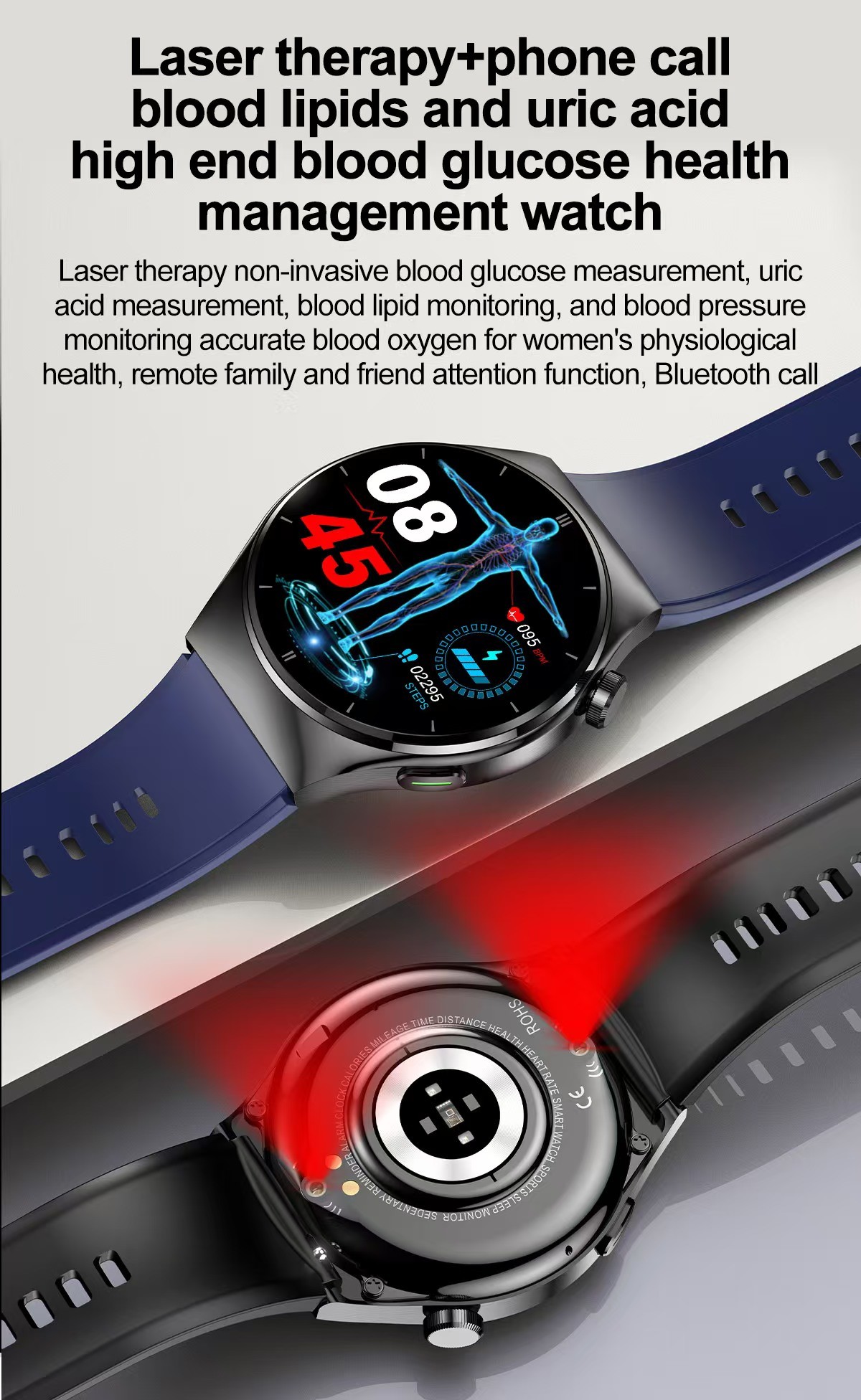 F320 Health Smart Watch With Blood Oxygen Blood Pressure Blood Lipid Monitor
