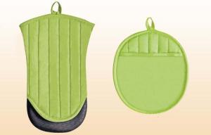 China Green Washable Neoprene Kitchen Textiles Set 2 piece for Household factory