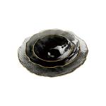 FDA Thick 4mm Irregular Shaped Glass Tableware Set