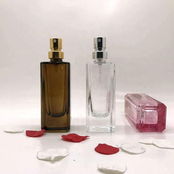 25ML Customized Pink Clear And Amber Glass Perfume Bottles Carton Or Pallet Packing