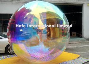 China 5ft Reflecting Giant Silver Inflatable Mirror Ball For Exhibition Booth Decoration factory