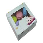 kraft cookie cake display box Food dessert diplay paper packaging box kraft