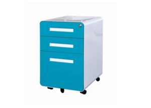 China Round Edge Ergonomic 3 Drawer Mobile Pedestal Storage Cabinet factory