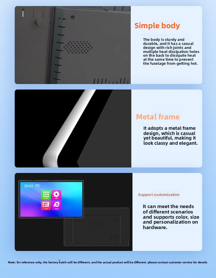 High Brightness Waterproof Lightning-Proof Outdoor Wall-Mounted Advertising Machine Sunscreen LCD Display for Outdoor Ads