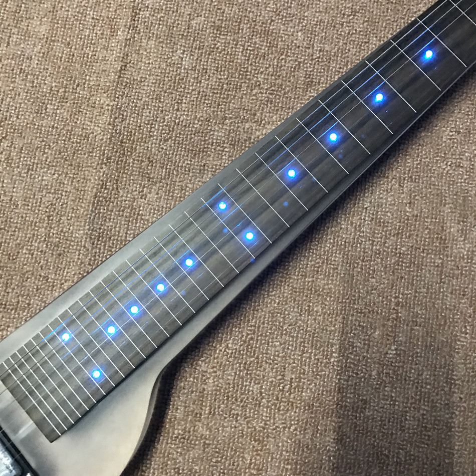 High quality LED light acrylic electric guitar maple fingerboard, free shipping