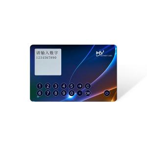 China 1.4mm Thickness OTP Smart Card 1.54&quot; Screen Digital Buttons Magnetic Suction factory
