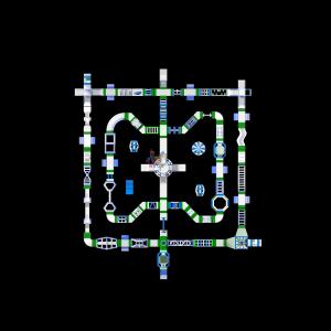 China 53x59 Meter Water Park Equipment Floating Inflatable Water Park Aqua Park Floating On Water factory