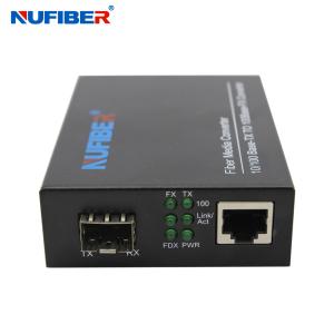 China IEEE 802.3 compliant 10/100M RJ45 To SFP Fiber Media Converter factory