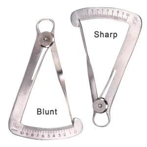 China 0-10mm Crown Spring Caliper Stainless Steel Dental Brackets Gauge Steel Ruler factory