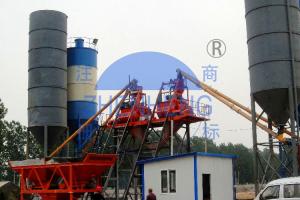 China HZS75 Wet Mix Stationary Concrete Batching Plant / Concrete Mixing Plant factory